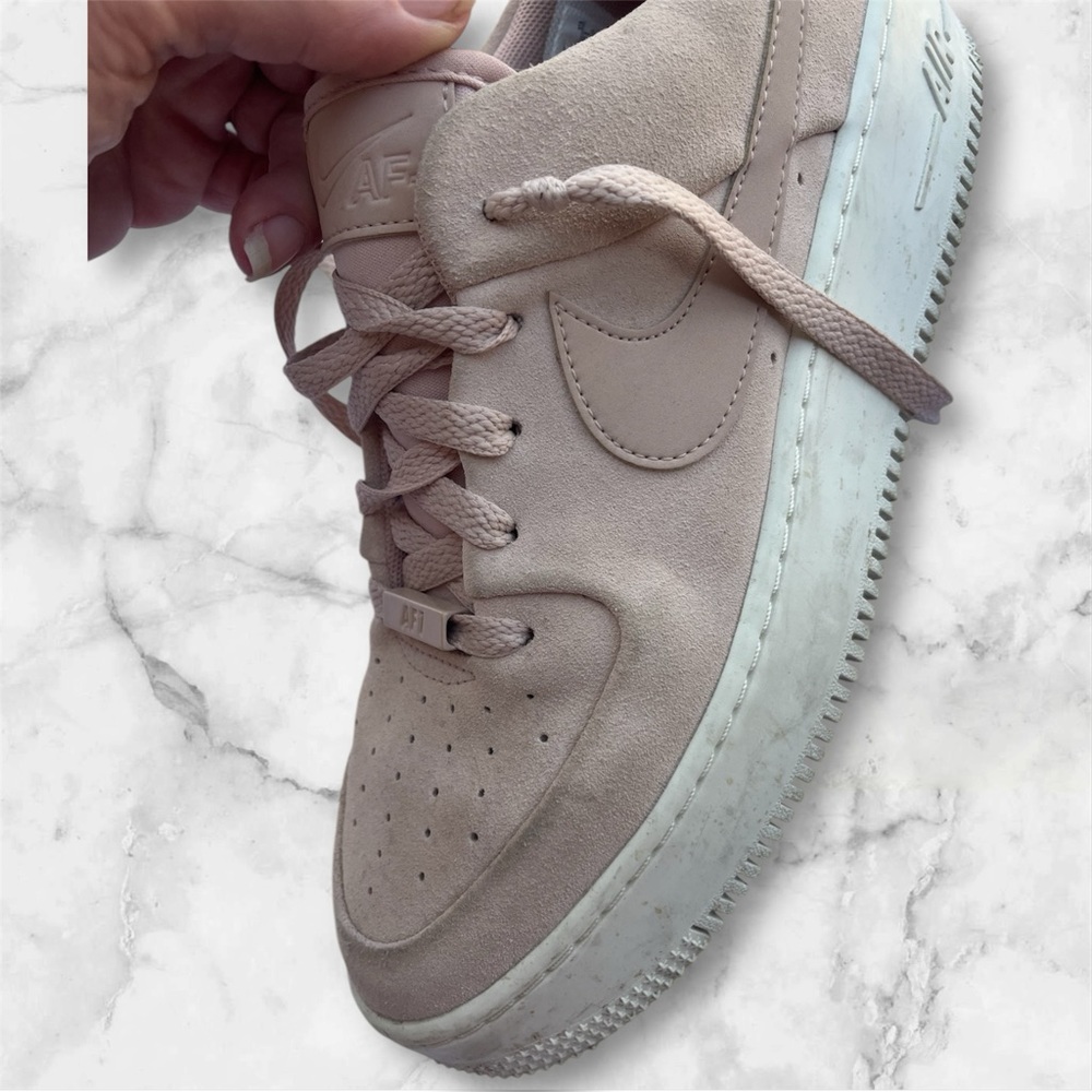 📍LAST💲✈︎NIKE AF1 Women's Pink low dunk suede leather Platform Sneakers size 10 - Picture 2 of 13